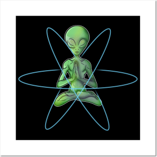 Planetary Buddha Zen Alien Yoga Posters and Art